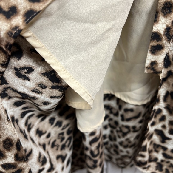 ASTR The Label Leopard Print Half Sleeve Deep V-Neck Button Down Dress Size XL - Picture 6 of 10